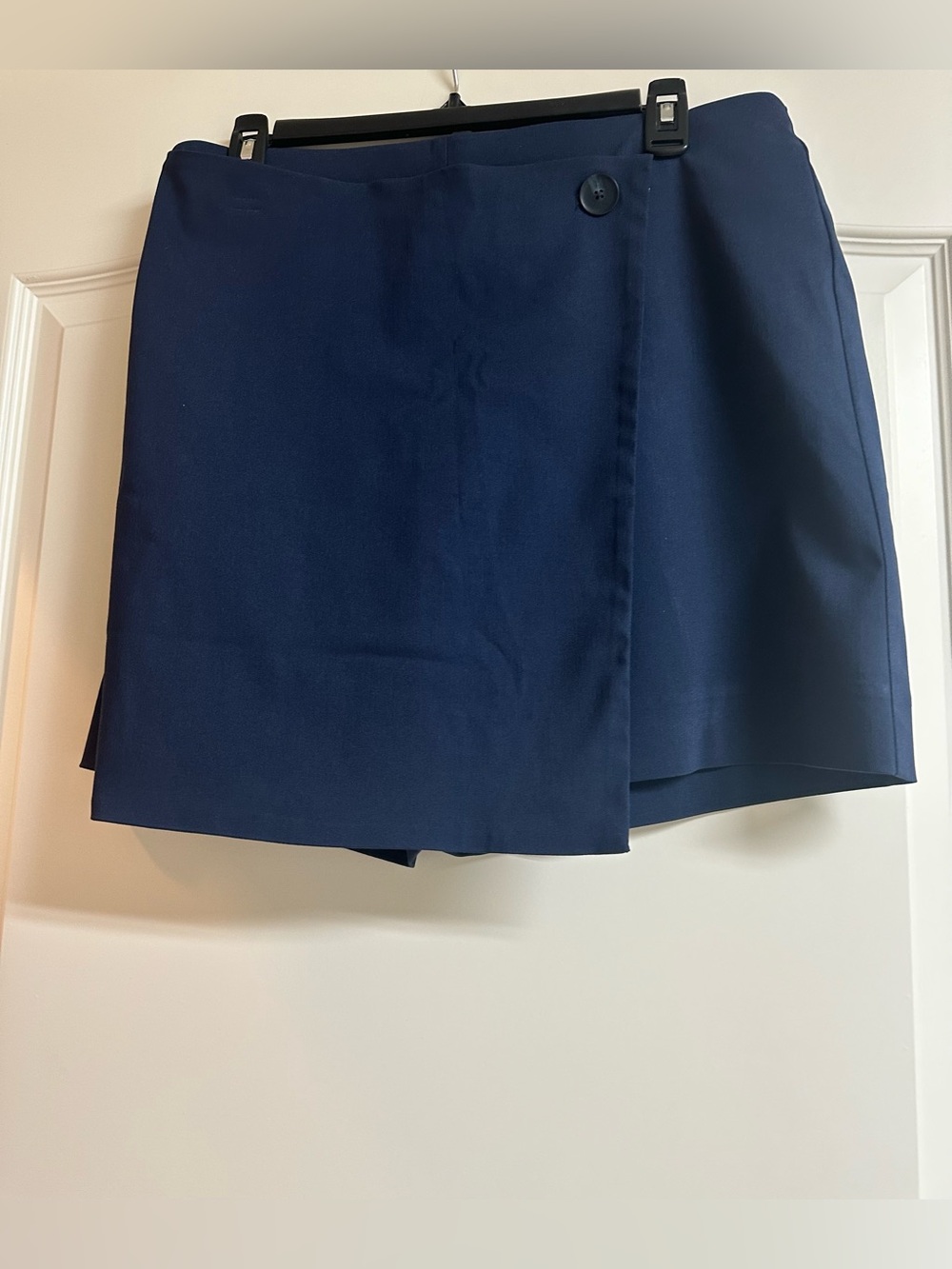 Chico's Navy Wrap-Front Skort